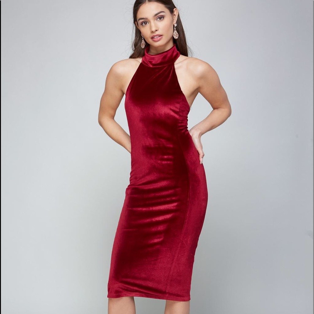 Bebe Velvet Midi dress